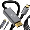 Verk 06315 Kabel displayport usb type-c 1.4 video audio usb-c 8k 4k 2k 1,8 m
