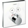 Hansgrohe ShowerSelect Glass - Termostat pod omietku pre 2 spotrebiče, biela/chróm 15738400