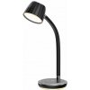IMMAX LED stolní lampička PERLA/ Qi nabíjení/ 18W/ DC 12V/1,5A/ 270lm/ černo-šedá/ kovový detail 08996L