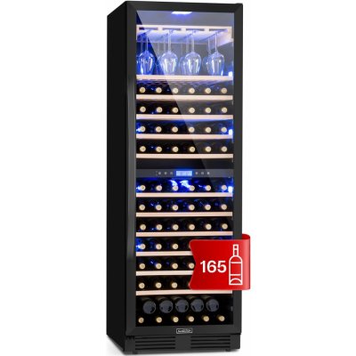 Klarstein Vinovilla Onyx Grande Duo, vinotéka, 425 l, 165 fliaš, 3-farebné LED osvetlenie, čierna (HEA8-Vinovilla-162-b)