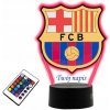 LAMPA NA SKLE UV FC Barcelona Futbalová lopta 3D LED RGB + DIAĽKOVÝ OVLÁDAČ 16 FARIEB