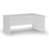 Rohový kancelársky písací stôl PRIMO WHITE, 160x120 cm, pravý, biela