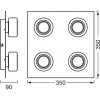 OSRAM stropné LED svetlo ORBIS FLAME, chróm, 4-pl., CCT IP44 - 4099854447969