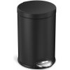 Simplehuman Okrúhly pedálový kôš 4,5 l, čierna