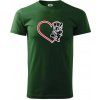 Nemecký ovčiak v srdci - Klasické pánske tričko vyššej gramáže - 4XL ( Fľaškovozelená )