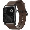 Nomad Leather Strap pre Apple Watch Series 1/2/3/4 42/44 mm, Hnedá/čierna NM1A4RBM00