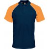 KARIBAN VINTAGE BASE BALL K226 / Pánska polokošeľa - navy/orange S
