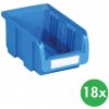 Allit Plastový box COMPACT, 102 x 100 x 60 mm, 18 ks, modrý