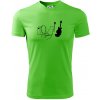 Mačka a gitara WC - Pánske tričko Fantasy športové - 3XL ( Apple Green )
