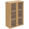 Policová skriňa Strong, zámok, horná, 80x115,2x40 cm, dub/dub - 1 kus - 1 KS - áno - 2 - 60 mesiacov - rovná - nadstavba - Hobis - 2x sklenené - Strong - 40 cm - 115.2 cm - 40 cm - dub - 44.9 kilogram
