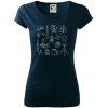 Geodet vybavenie - Dámske tričko Pure - XS ( Tmavomodrá (veľmi tmavá - skoro čierna) )