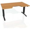 Pracovný stôl Motion Ergo, ZO, 3S, 160x61-128x90 cm, jelša/čierna - 1 kus - 1 KS - základné - 60 mesiacov - elektrický polohovateľný - stôl - 90 cm - Hobis - Motion Ergo - 160 cm - 60,5 - 129,5 cm - j