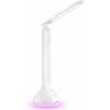 LED Stolová lampa so zabudovanou batériou, RGB podsvietenie, 4W, 250lm, biela farba