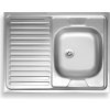 NOVASERVIS Drez 60x80 celoplošný s odkvapom ľavý nerez DR60/80L