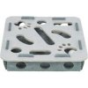 Interaktivní hra pro kočky Hole’n’Roll – box, ø 30 × 7.5 cm, filc, šedá 1 kds