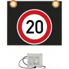 Značka s výstražným svetlom 230V, 20 km
