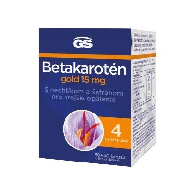 GS Betakarotén gold 15 mg, kapsúl 80+40