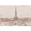 Dimex fototapeta Paríž Sépiová kresba XL-310 | 330 x 220 cm (Vliesová fototapeta | lepidlo zdarma)