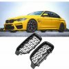 PROTEC Přední maska BMW F30 2011-2019, diamantově černá/stříbrná