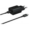 Samsung Cestovná Nabíjačka 25W + Dátový kábel USB-C/USB-C (Bulk) - čierna