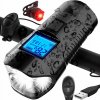 LED SVETLO NA BICYKEL, POČÍTADLO KM, RÝCHLOMER, ZVONČEK VPREDU + VZADU