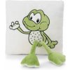 Nici Green Fridolin žabí vankúš štvorcový 30x30