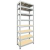 Kovový regál do pivnice Biedrax 45 x 120 x 240 cm, biely - 8 políc MDF