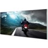 Sklenený obklad do kuchyne Motocykla horskej ceste muž neba 100x50 cm