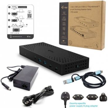 i-Tec USB 3.0 / USB-C / Thunderbolt, 3x 4K Docking Station Gen 2 + Power Delivery 100W CATRIPLE4KDOCKPD2
