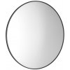 SAPHO - AROWANA guľaté zrkadlo v ráme priemer 70cm, čierna mat AWB070