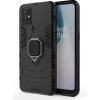Puzdro OnePlus Nord N10 5G karbonové s držiakom čierna farba