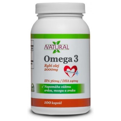 Natural Omega 3 - Rybí olej - 1000 mg - 100 kapsúl