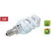 Úsporná žiarovka, špirála, 5W, E14, teplá biela