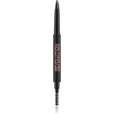 Makeup Revolution Duo Brow Definer precízna ceruzka na obočie odtieň Medium Brown 0.15 g