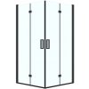 Oltens Byske sprchovací kút 90x90 cm obdĺžniková čierna matné/priehľadné sklo 20002300