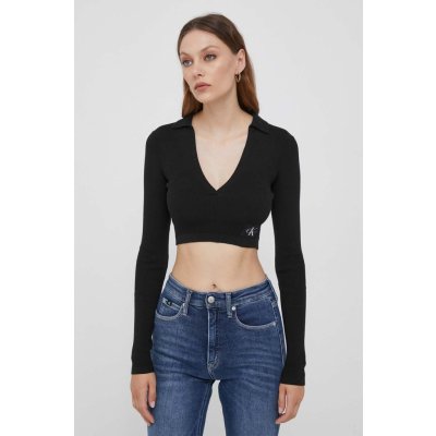 Calvin Klein Jeans Tričko s dlhým rukávom dámsky J20J221969 čierna