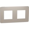 Schneider Electric Slovakia spol. s r.o. Unica Studio Color - NU280426 - Krycí rámček dvojnásobný, Taupe/Biely