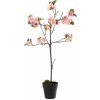 J-Line by Jolipa Dekorácie umelý ružový kvitnúce stromček - 22*22*90 cm - J-Line by Jolipa