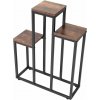 Bauerkraft H-021 Kovový stupňovitý stojan na 3 kvety, starožitný dub