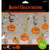 Závesné špirály Halloween tekvica a duch 12 ks