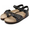 Vlnka Dámske korkové anatomické sandále Jindra čierna veľkosti obuvi - dospelí 37