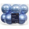 Vianočné ozdoby sklenené gule Ø 6 cm svetlo modré 10 ks