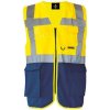 Korntex Berlin Multifunkčná reflexná vesta na zips KX802 Signal Yellow 3XL