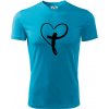Jesus srdce - Pánske tričko Fantasy športové - 2XL ( Svetlý tyrkys )