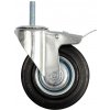 Vorel TO-87337 Otočné koliesko s brzdou, gumové so skrutkou 150 kg 200/44/230 mm