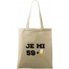 Je mi 60 pivo - Taška bavlnená - 42 x 38 cm ( Naturalna )