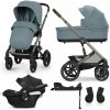 CYBEX Kočík kombinovaný 4v1 Talos S Lux TPE Stormy Blue - light blue Gold + Cybex Aton B2 i-Size