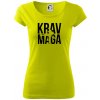 Nápis Krav Maga - Dámske tričko Pure - S ( Limetková )