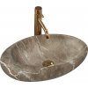 REA-U6650 - Umývadlo na dosku ROXY 31x49 cm keramika/šedá/mramorový dekor REA-U6650 + záruka 3 roky zadarmo