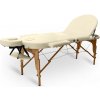 Skladací masážny stôl TANDEM Basic-3 Oval Farba: krémová 195*70 cm / 15,3 kg / krémová
